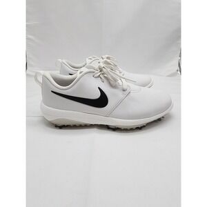 Nike Roshe G Tour Golf Shoes White Black Swoosh Spiked Men's 7.5 New